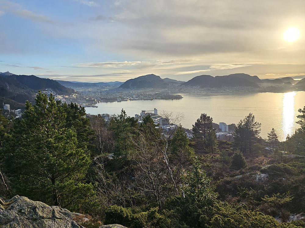 Bergen fra toppen på Ørneberget