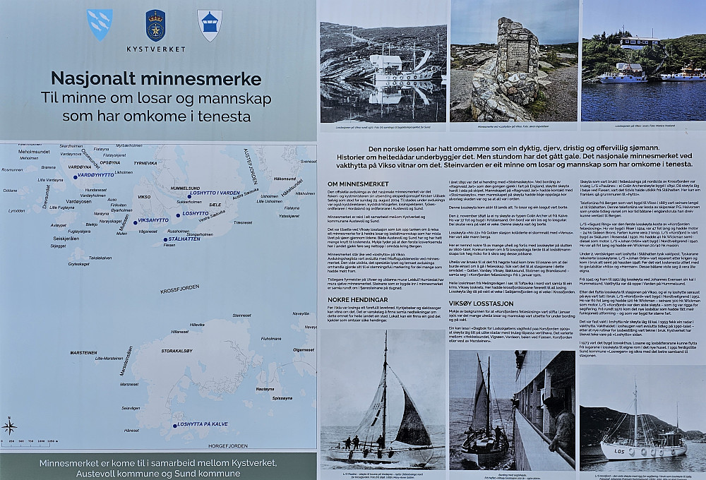 info om losstasjonen og minnesmerke
