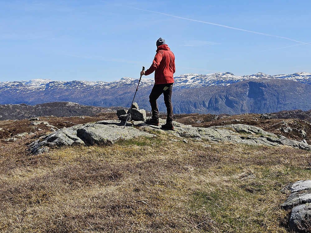 Petter på høyeste punktet på Håfjell 720,4