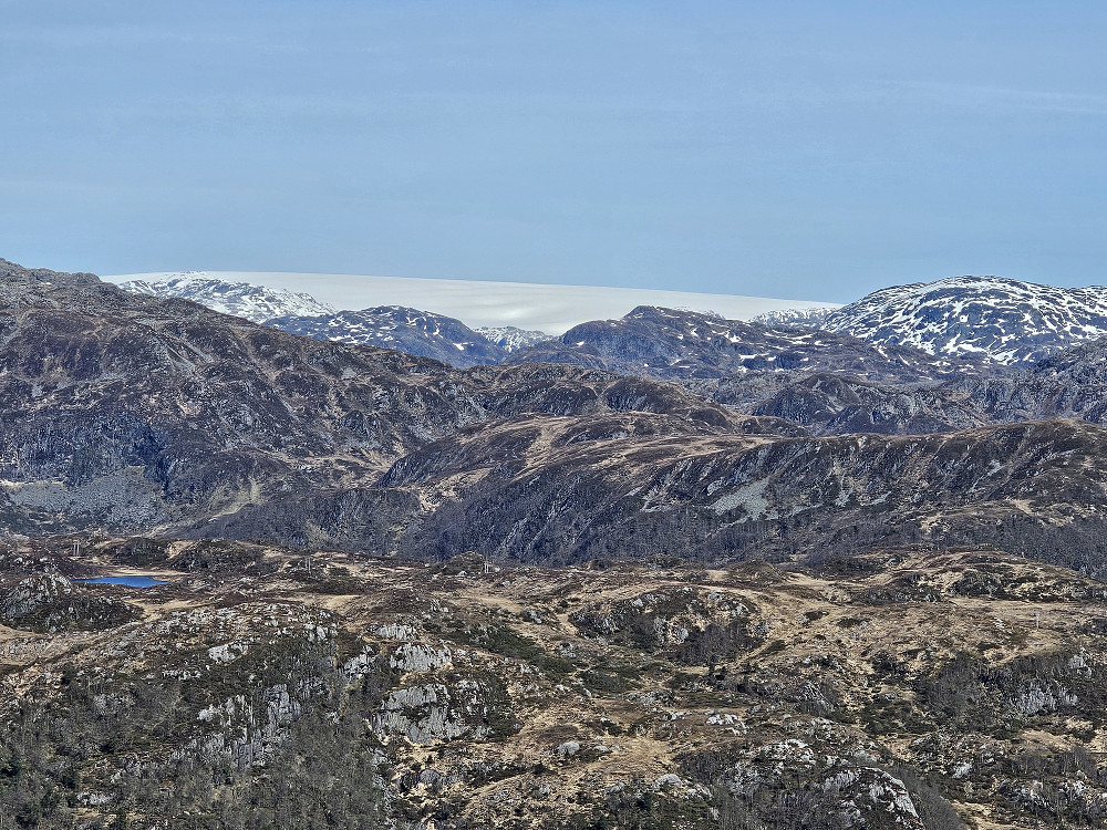 Folgefonna fra Håfjell (zooomet)