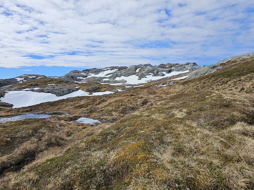 på vie opp på ryggen, Røyrfjellet i sikte