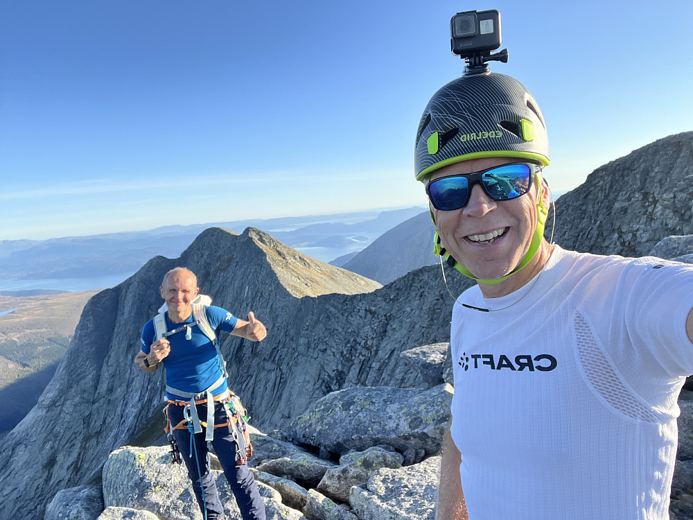 «Gutta krutt» nådde toppen etter ca 7 timer i veggen !