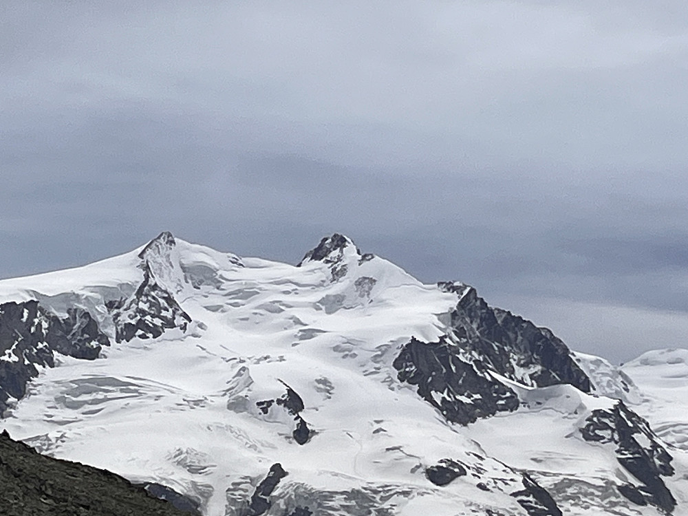 Mål for i morgen i sikte. Dufourspitze 