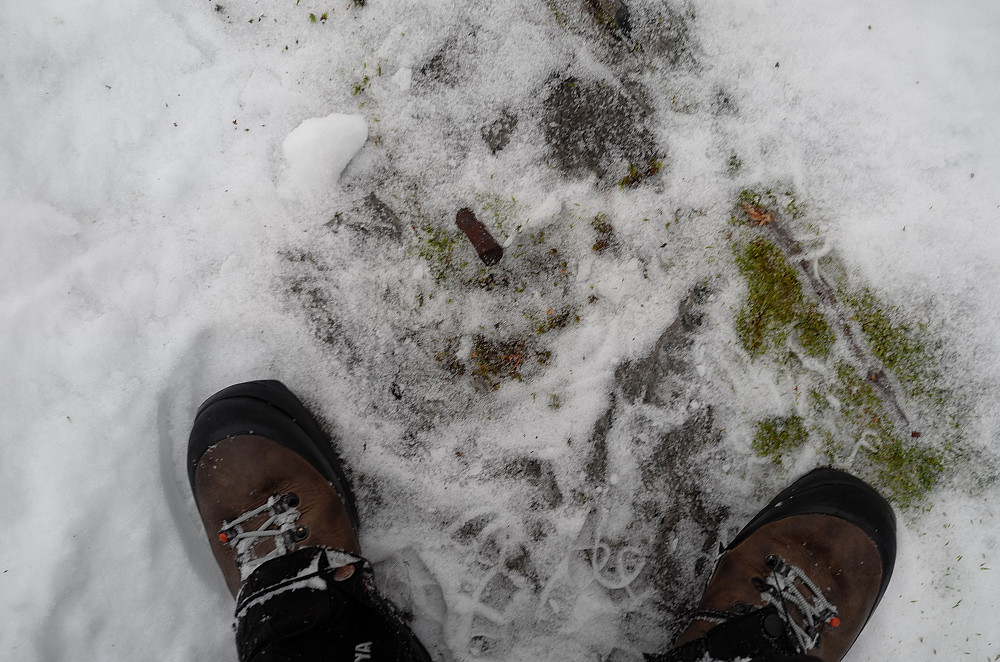 Trig-punktet under snøen