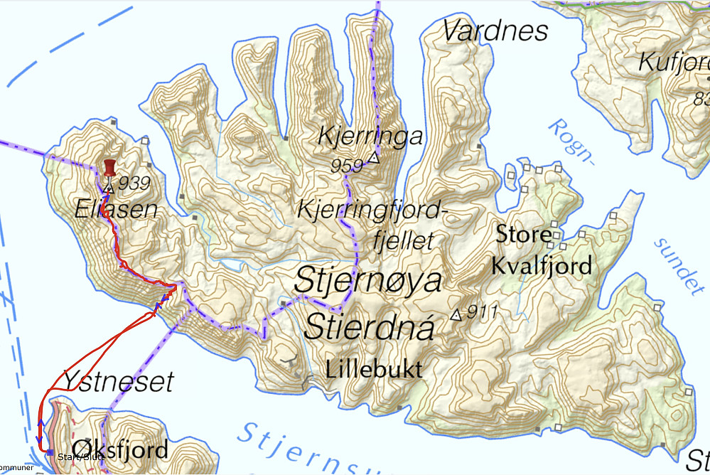 Forrige tur til Stjernøya var i 2009. Da kombinerte vi Kjerringa med Seilandstuva og Seilandsjøkelen