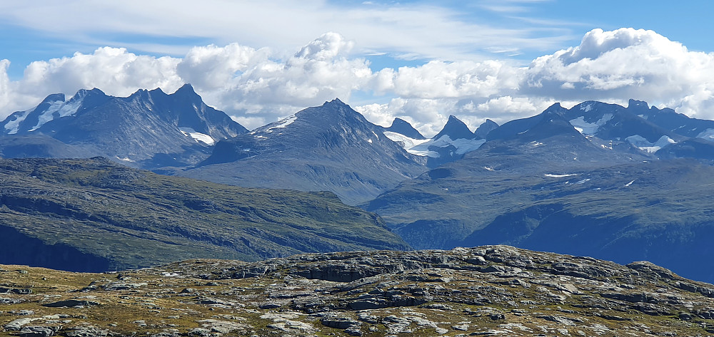 Hurrungane sett fra Skurvenosi