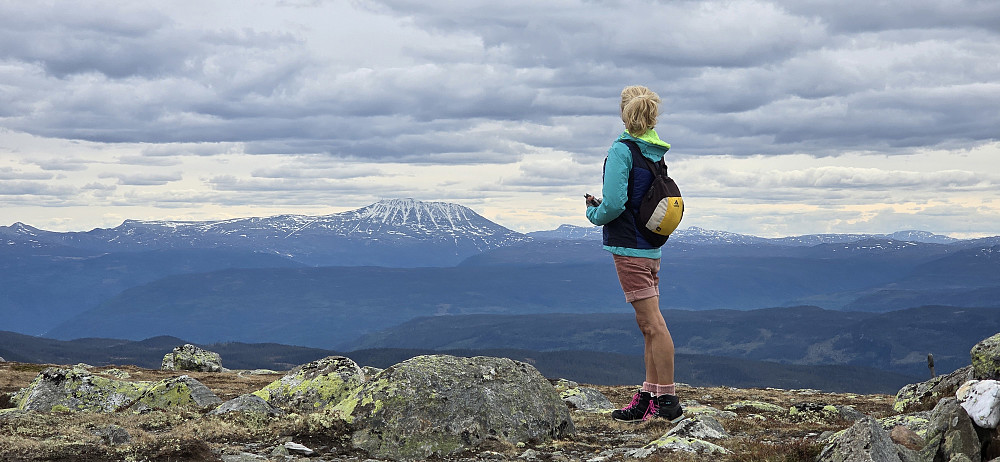 På Skirveggnuten med Gaustatoppen i bakgrunnen
