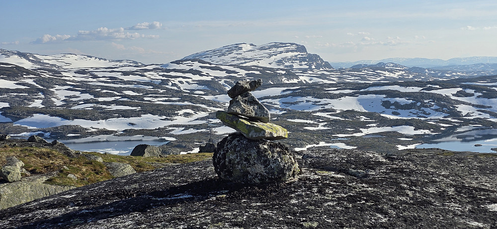 På Austre Låghellerhøgdane med Ramnabergnuten i bakgrunnen