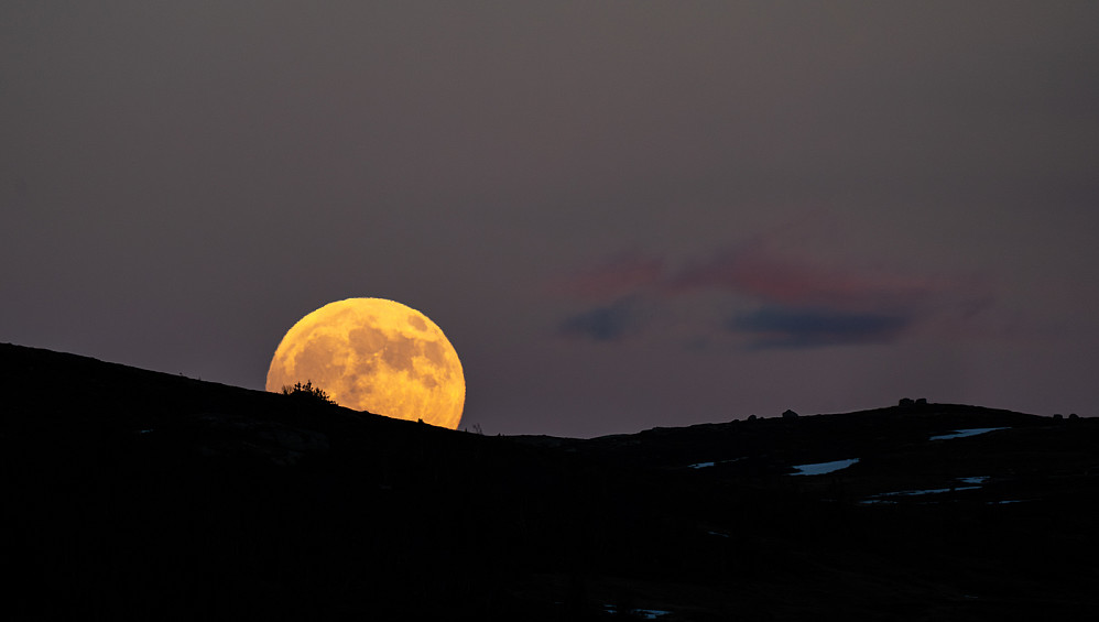 Månen over Tollevsrudfjellet igjen. Mai