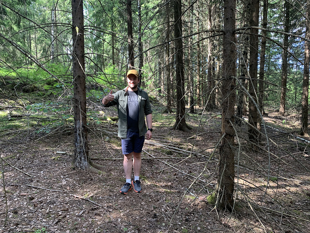 Vemund på punktet før steinen ble reist 