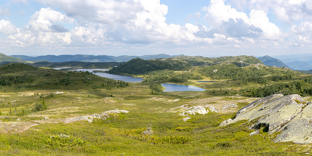 Utsikten mot nord fra toppen