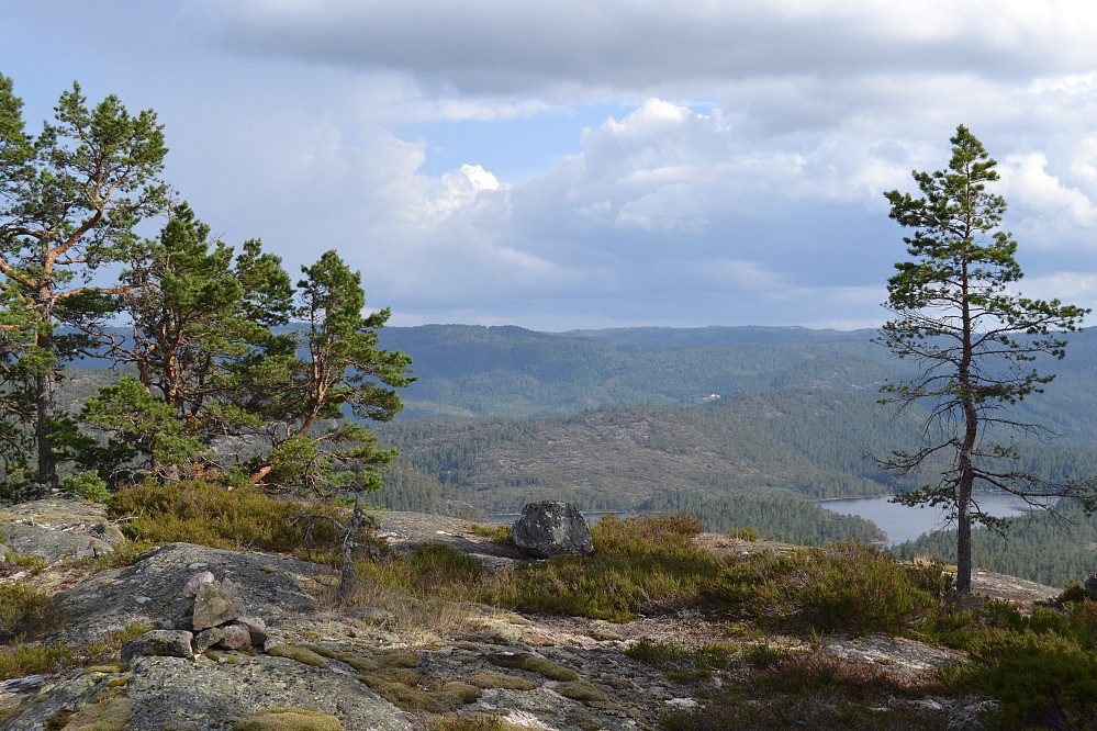 Utsikt fra toppen ved trigpunktet