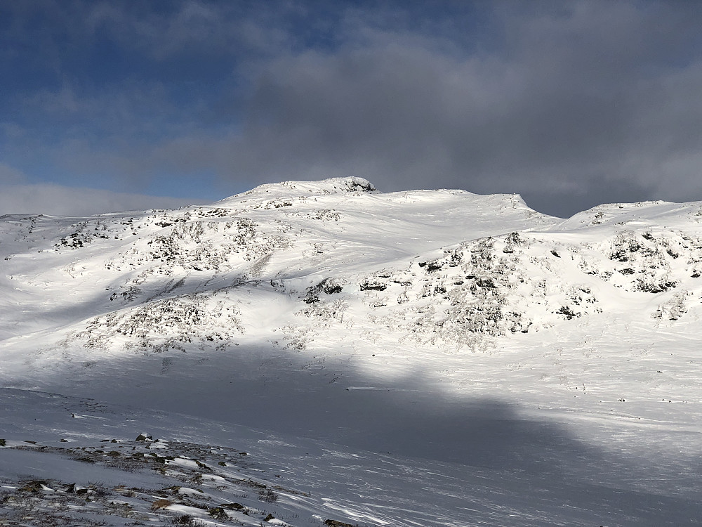 Fra oppe på ryggen sørøst for Ryggen, mot Tverrnakken Sør. Svindalen under oss.