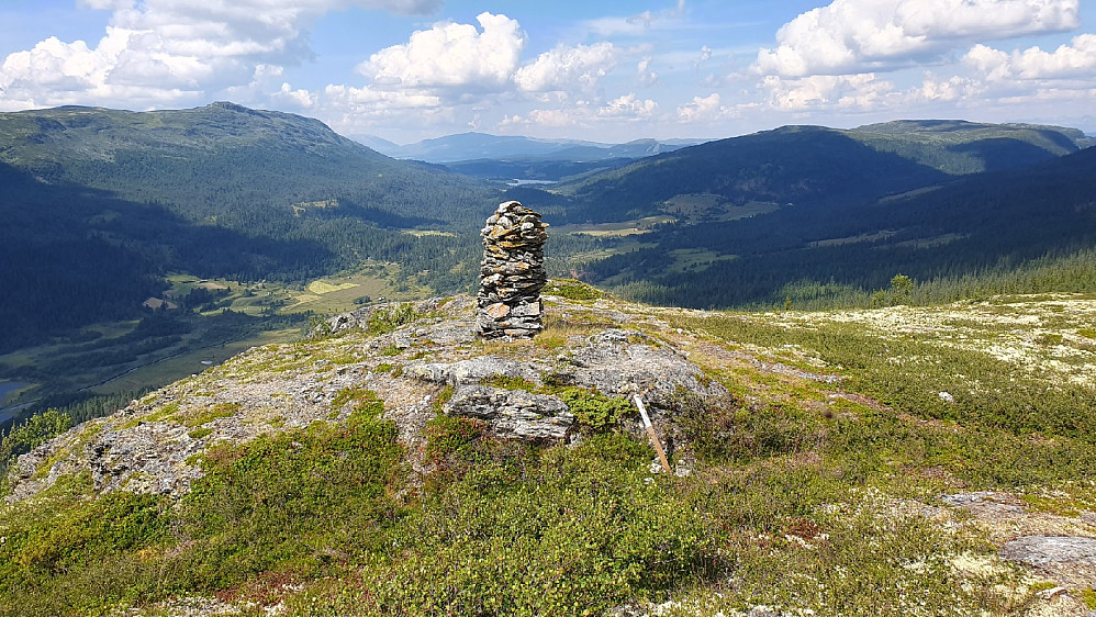 Måsårandin. Bakerst bak toppvarden er Heidalsmuen, Saukampen og Feforkampen.