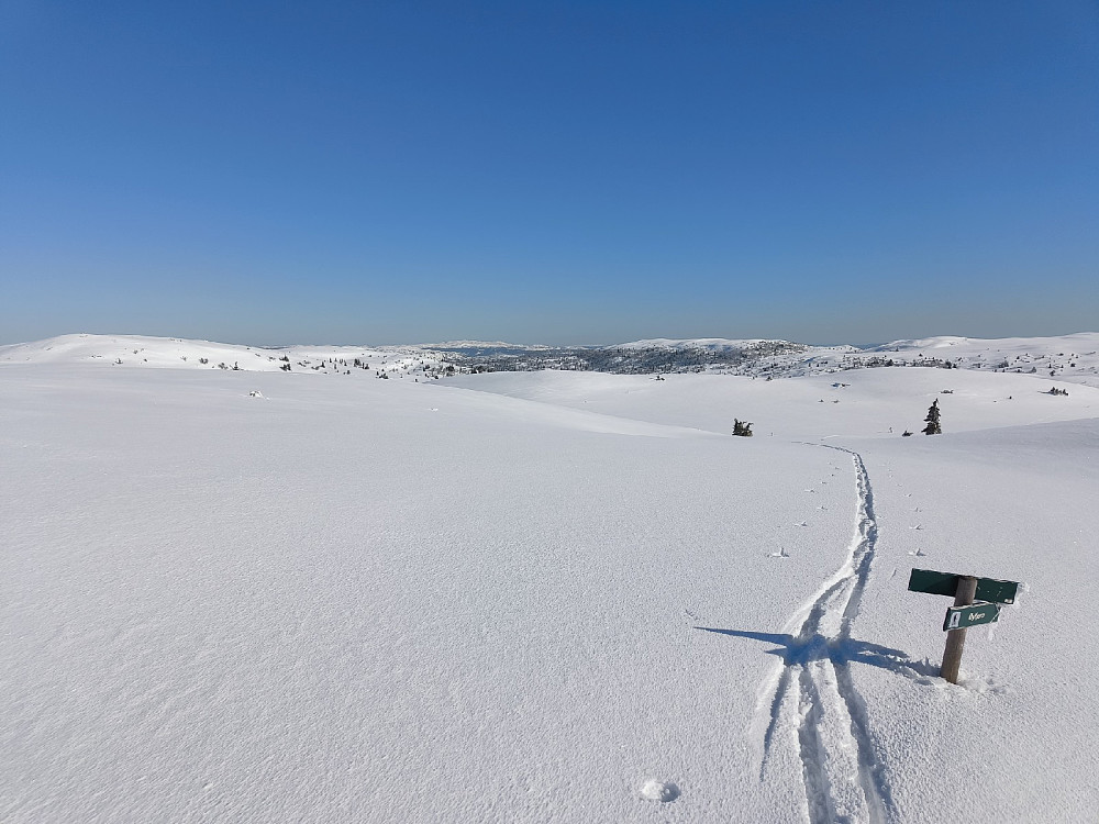 Bare egne spor å se i denne delen av fjellet i dag.