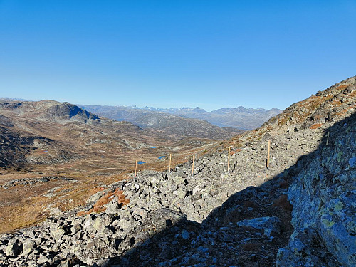 Ved øvre del av reingjerdet, hvor man kan avslutte klyvinga, om man vil.