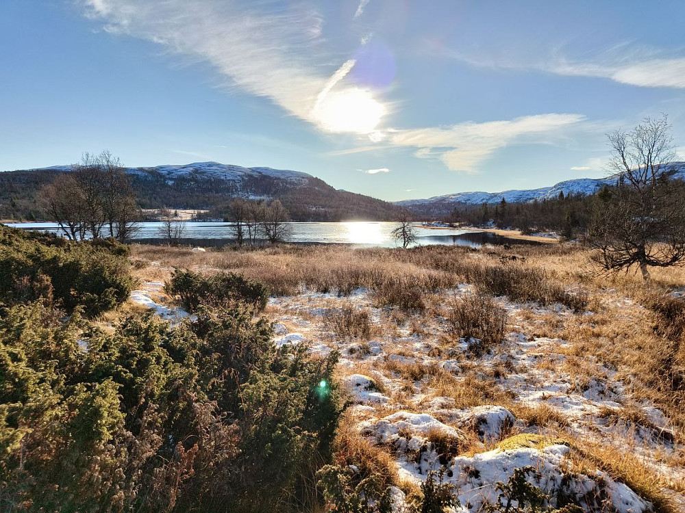 Riktig vakkert og stemningsfullt i dag. Mot Hollastølsfjellet.