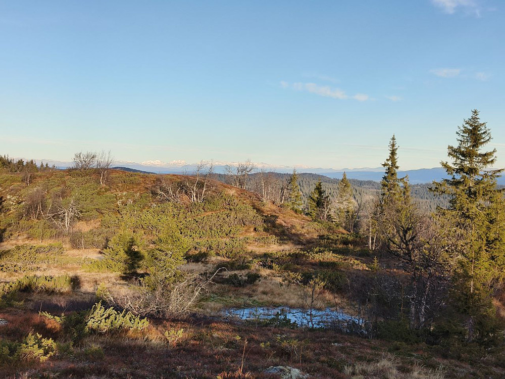 Jotunheimen lå som reneste Soria Moria slottet til Kittelsen i det fjerne.