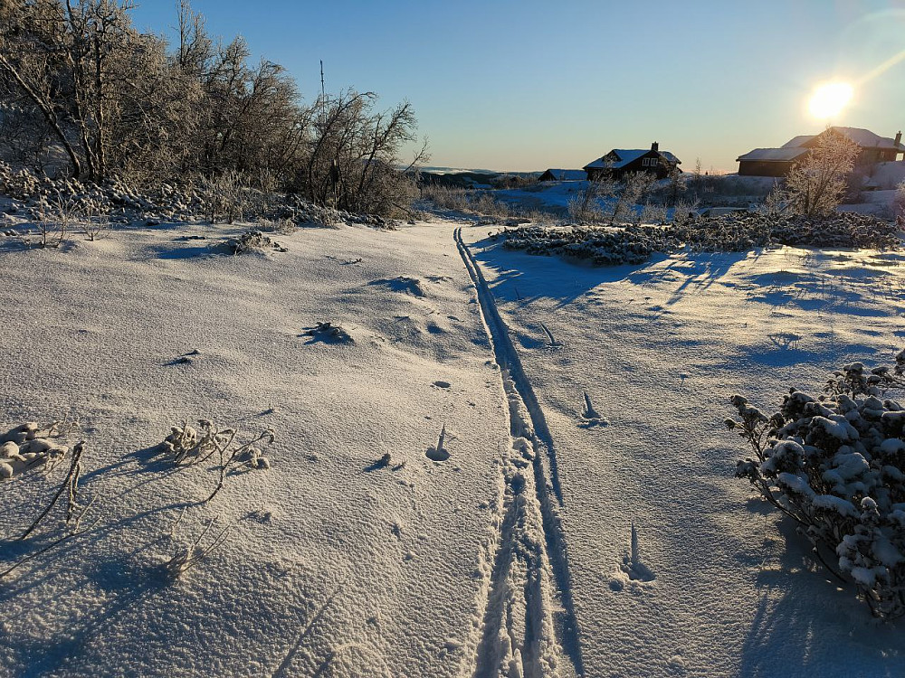 10-15 cm tørr snø.