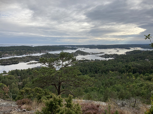Nydelig utsikt fra utsiktspunktet på Østre Gumøyknuten