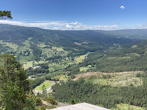 Utsikt over Jondalen fra hanggliderrampa
