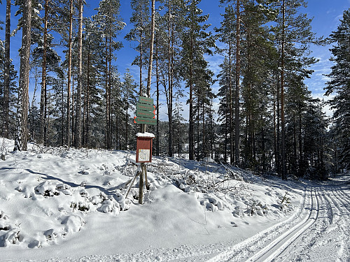 Løypekryss ved SØ-enden av Breisjøen