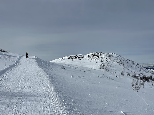 På vei opp bakken mot skaret nedenfor Heimfjellet