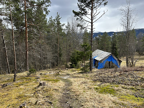 Stien passerer Øyjordi på vei oppover retning Andershovden