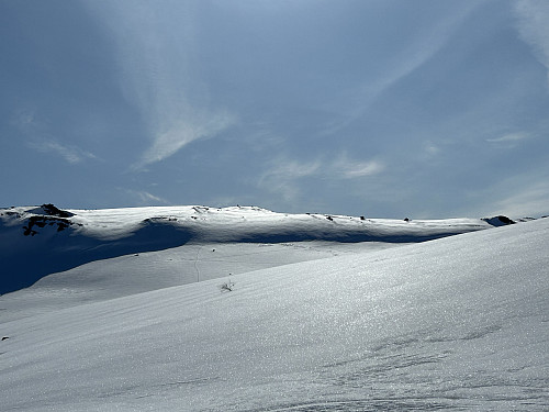 Tilbakeblikk mot Gurostølfjellet fra turen mot Millomfjellet