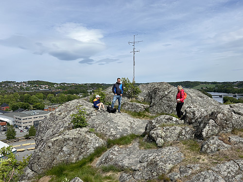 Oseberget 42 moh. Toppen er ikke høy, men byr likevel på en fin panoramautsikt.