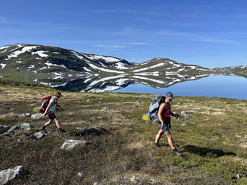 Langs Vassetvatnet på en ny solrik dag