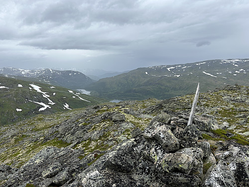 Sauafjellet vest. Nå er det like før vestaværet når meg igjen!