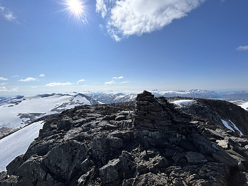 Utsikt sørover fra toppen