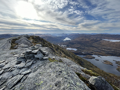 Utsikt vestover fra Bjørndalsnuten