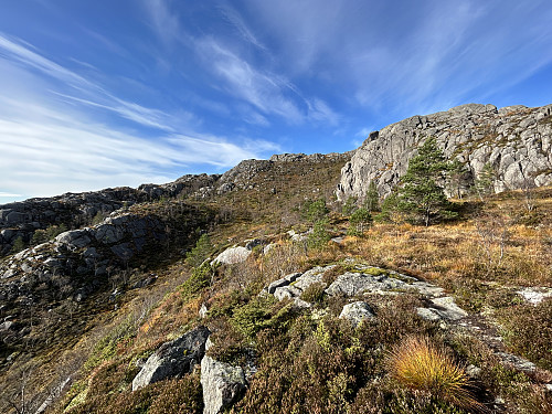 På vei opp den siste stigningen mot Bergefjellet