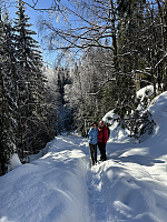 Det er mye stigning i starten opp fra Marikollen skisenter