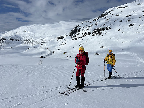 God stemning på vei oppover mot Sauafjellet