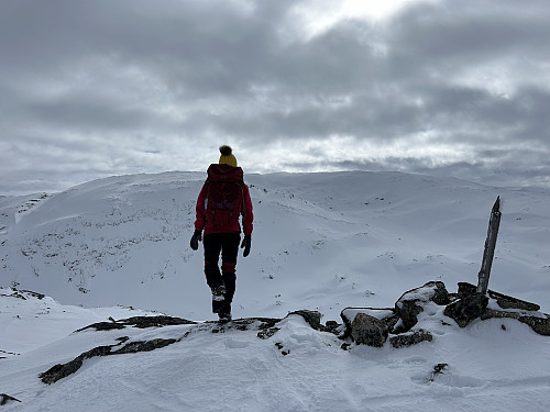 Kristian på toppen av Sauafjellet for første gang