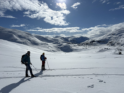 En liten pause i kjøringen på vei ned