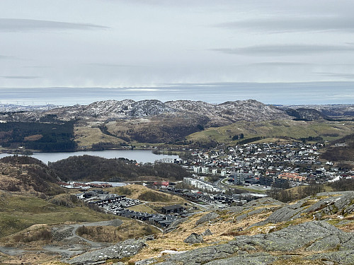 Utsikt sørover mot Ålgård sentrum
