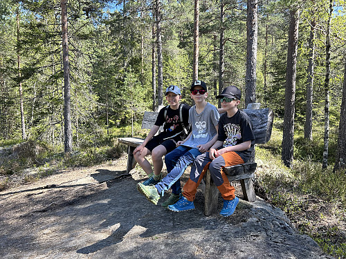 En liten pause ved "Halvvegs-benken"