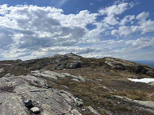 Toppen av Gravøyfjellet like forut