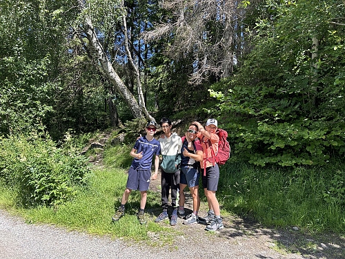 Klar til tur ved p-plassen sør for Bergsåsen