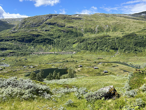Utsikt ned mot vakre Upsetedalen