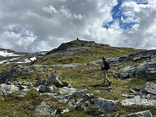 Snart på toppen av Hervardseggi Øst