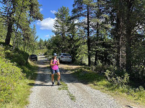 Klar til tur ved parkeringen ved Heimtjønne.