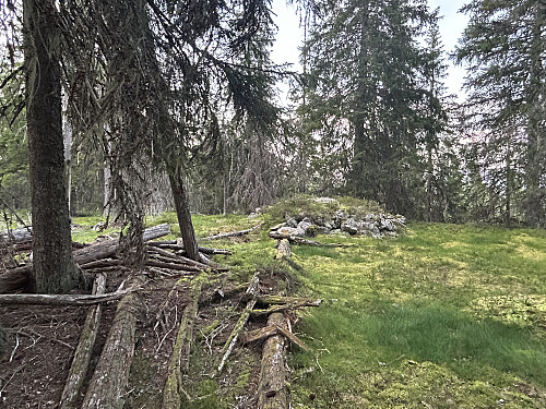 Mulig en gravrøys på toppen av Ryskåsen