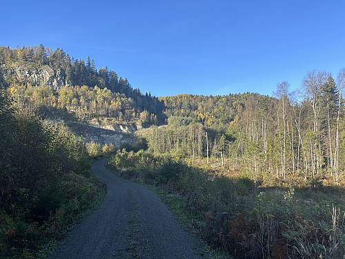 Kunne vært fint med sykkel inn til der hvor selve stigningen begynner
