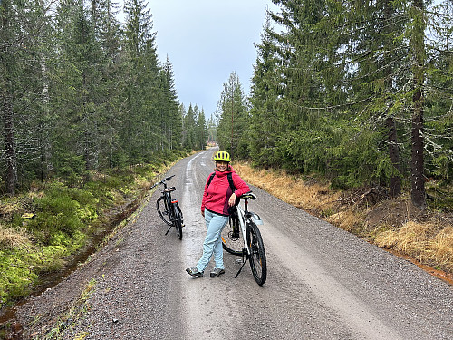 Det er fin sykkelvei innover fra Hakadal stasjon