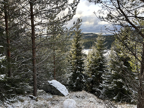 Utsikt underveis fra stien mot Randsberget